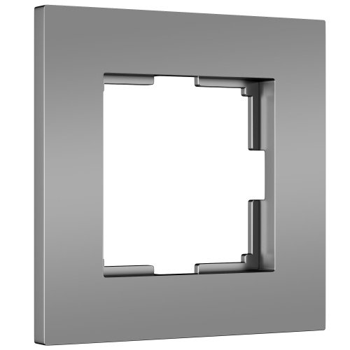 Рамка из поликарбоната на 1 пост Slab серебро софт W0012965