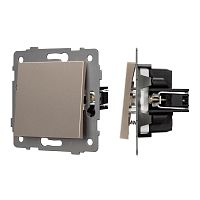 Механизм выключателя одноклавишный самовозвратный SWT-MKR1-PL-GD-V (250V, 10A) Arlight 049882