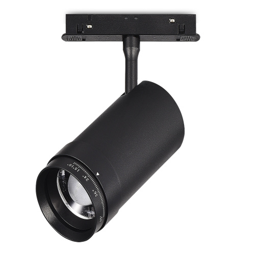 ST357.436.20 Магнитный трековый светильник ZOOM Черный LED 1*20W 3000K Lm Ra90 10-55° IP20 D60xH170 SKYLINE 48 фото 2