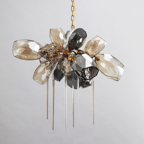 Люстра 8898P/AL gold/smoky фото 13