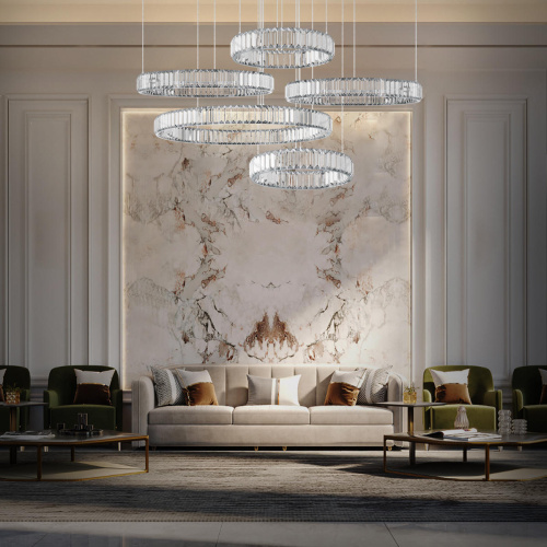 10135/5 Chrome Подвесной светильник LOFT IT Crystal ring фото 3