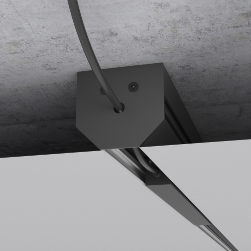 Slim Magnetic Шинопровод для натяжных потолоков с декоративными вставками черный 2м 85204/00 фото 3