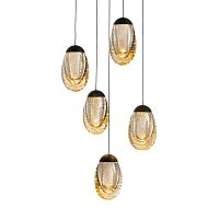 Подвесной светильник MD25090022-5A matt black/champagne