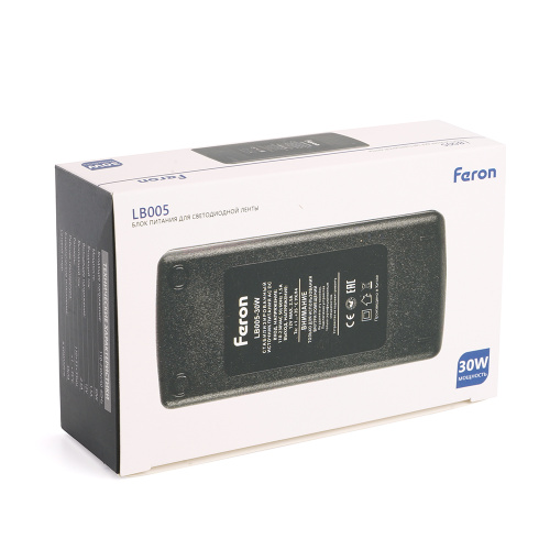 Трансформатор электронный для светодиодной ленты 30W 12V (драйвер), LB005 FERON фото 7