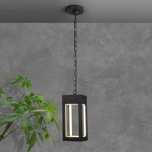 Уличный подвесной светодиодный светильник Frame LED IP54 1528 TECHNO LED черный фото 3