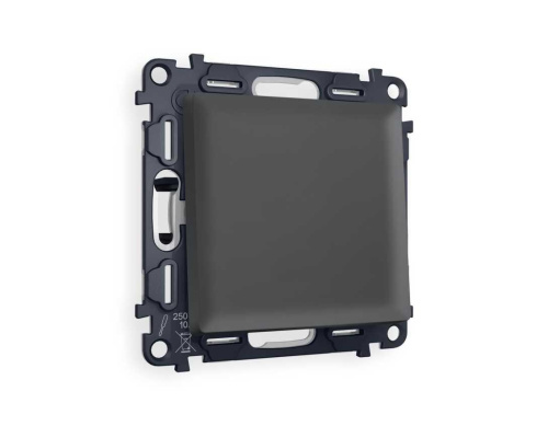 Комплект механизма 1-кл перекрестного выключателя AMBRELLA VOLT ALFA Графит мягкое касание QUANT (AP9010, VM112) MA901030