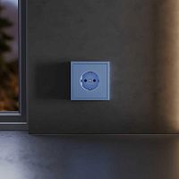 Накладка для розетки с заземлением, S70 (деним) Voltum VLS000615