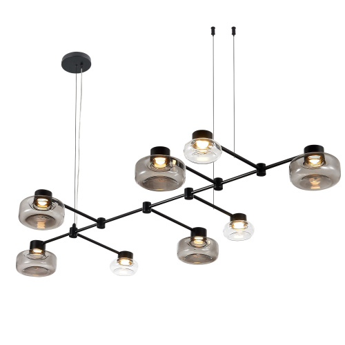 SL6005.403.08 Светильник подвесной ST-Luce Черный/Дымчатый, Прозрачный LED 8*3W 3000K VALLO фото 2