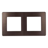 Рамка 2-постовая ЭРА 12 сатин бронза 12-5102-13 Б0052516