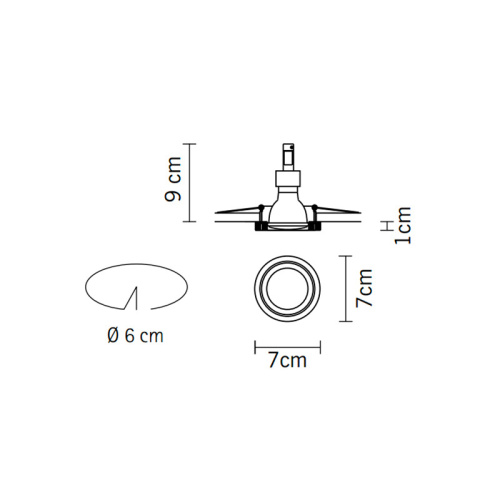 Встраиваемый светильник D55F5511 фото 3