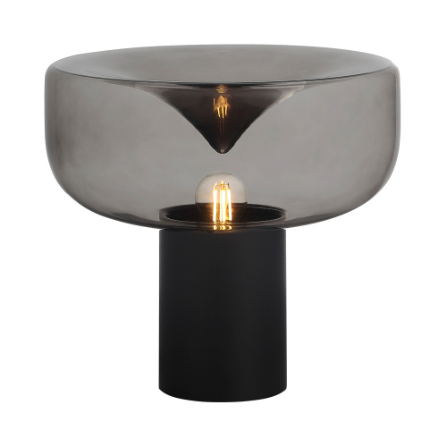 SL6014.404.01 Прикроватная лампа ST-Luce Черный/Дымчатый E27 1*40W RIPPLE