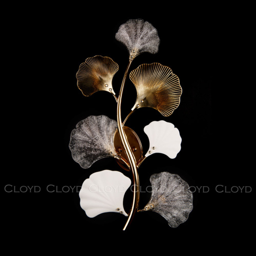 Бра Cloyd POLYNESIA W7 / выс. 77 см - стекло, керамика - золото (арт.20112) фото 4