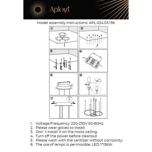 Люстра подвесная APL.024.03.136 фото 17