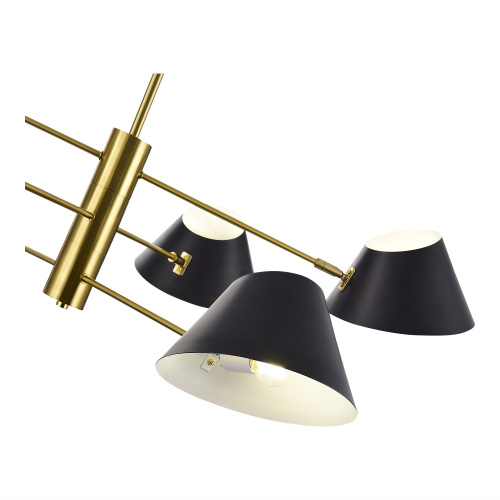 SLE1253-343-06 Светильник подвесной Латунь/Черный, Белый E14 6*60W NORBI фото 4