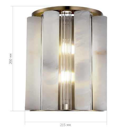 SL1516.301.02 Светильник настенный ST-Luce Бронза, Прозрачный/Белый алебастр G9 2*5W DELIGHT фото 2