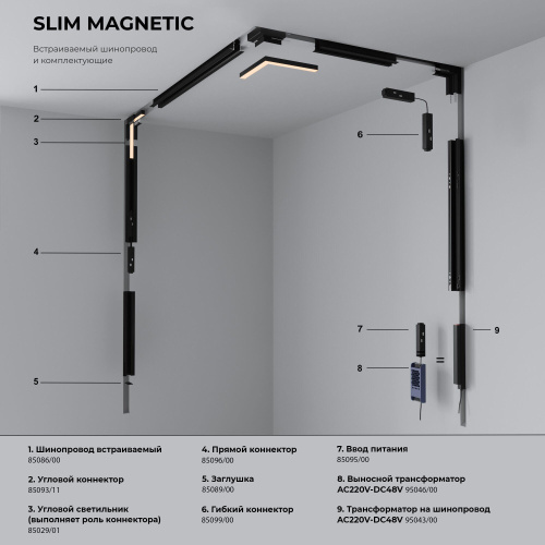 Slim Magnetic R02 Трековый светильник 12W 3000K (черный) 85012/01 85012/01 фото 5