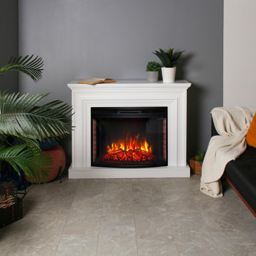 Каминокомплект WESTON/ФАБИО Белый матовый с очагом Электроочаг FIRESPACE/ФАЕРСПЕЙС 33 фото 3