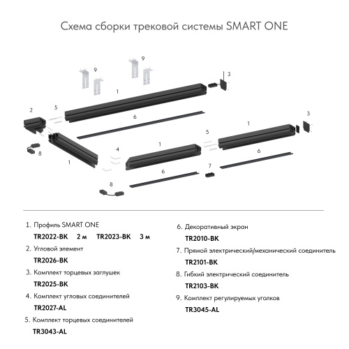 TR2103-BK Гибкий коннектор SMART черный фото 2