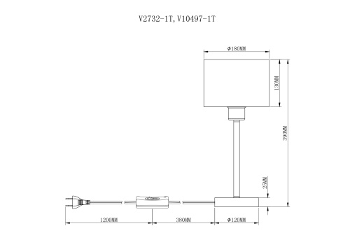 Лампа настольная Moderli V10497-1T Room фото 2