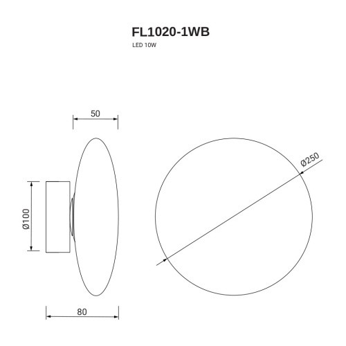 Бра luminosa FL1020-1WB фото 8