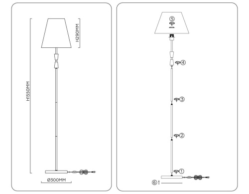 Торшер Ambrella light High light LH75059 фото 6