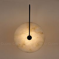 Бра Cloyd AXIOM-B W1 / Ø20 см - алебастр - черный (арт.20333)