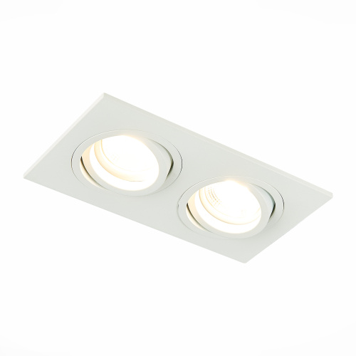 ST251.508.02 Св-к встр. Белый GU10 2*50W  IP20 L170xW92xH27 220V Без ламп Встраиваемые светильники фото 2