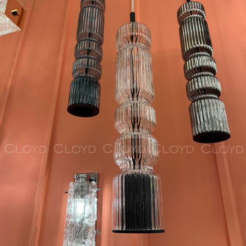 Подвесной светильник Cloyd HOW P1 / выс. 39 см - черный - прозрачн. стекло (арт.11602) фото 3