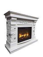 Каминокомплект MARSEILLES/ПАРИЖ Слоновая кость с очагом Электроочаг MAGIC/МЕЙДЖИК 24