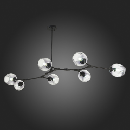 SLE154843-07 Светильник подвесной Черный/Дымчатый E27 7*40W RAMETTO фото 2