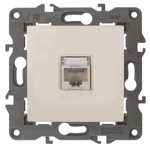 Розетка информационная RJ45 ЭРА Elegance 14-3107-02 Б0034303 Розетка информационная RJ45 ЭРА Elegance 14-3107-02 Б0034303