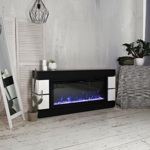 Электрокамин RealFlame Denver 42/BV BLM черный с очагом Saphir 42 фото 3