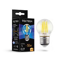 Лампа светодиодная диммируемая Voltega E27 5W 2700K прозрачная 7201