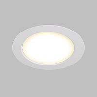 DK3048-WH Встраиваемый светильник, IP 20, 7Вт, LED, белый, пластик