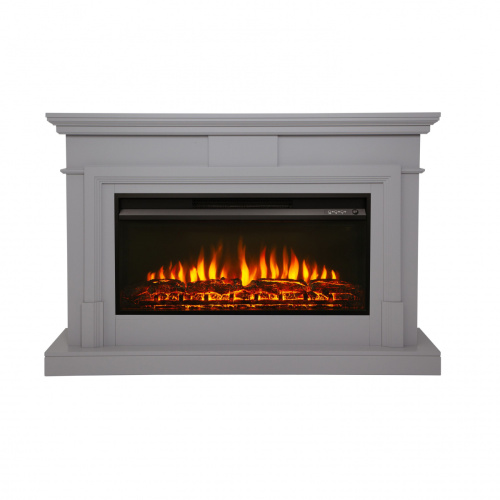 Каминокомплект MARCO/СМАРТ Светло-серый с очагом Электроочаг FLASH/ФЛЭШ 36
