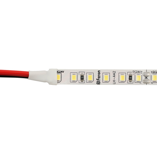 Светодиодная LED лента Feron LS501, 120SMD(2835)/м 11Вт/м 24V 30000*8*1.22мм 3000К 30м IP20 фото 6