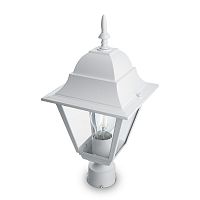 Светильник садово-парковый Feron 4103/PL4103 четырехгранный на столб 60W E27 230V, белый