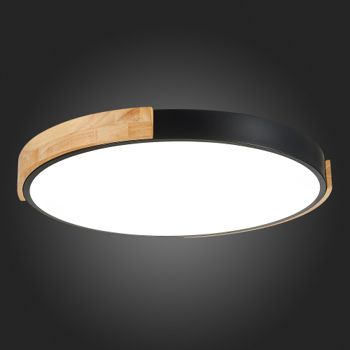 SLE201342-01 Светильник потолочный Черный, Светлое дерево/Белый LED 1*40W 3000K/4000K/6000K DELIA фото 3