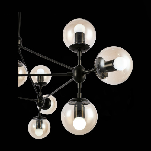 SLE154903-10 Светильник потолочный Черный/Янтарный E27 10*40W LACOTTA фото 4