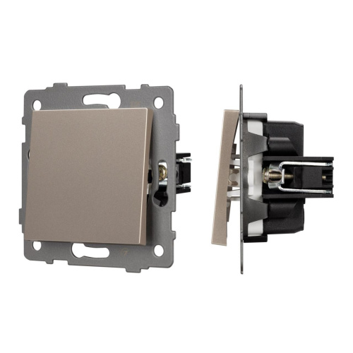 Механизм выключателя одноклавишный проходной SWT-MKP1-PL-GD-V (250V, 10A) Arlight 049874