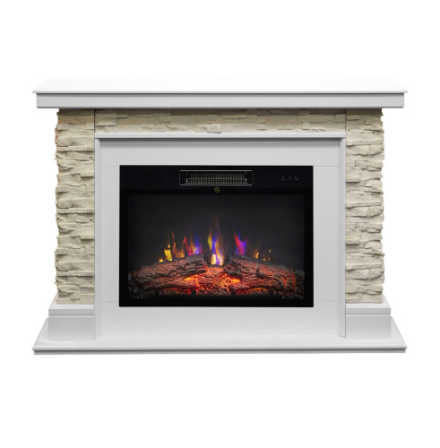 Каминокомплект АРИЗОНА Белый матовый с очагом Электроочаг KENDAL/КЕНДАЛ 24 фото 2