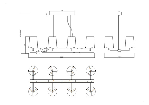 Подвесной светильник Maytoni MOD040PL-08CH фото 2