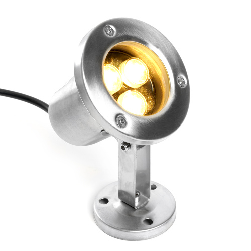 Светодиодный прожектор подводный Feron LL-822, 3W, AC/DC24V, низковольтный, 2700K, металлик, 80*80*130mm, IP68 фото 6