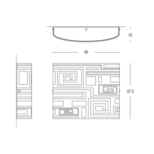 Настенный/Потолочный светильник ERIS 45 P-PL фото 2
