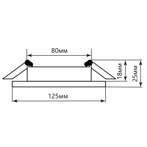 Светильник встраиваемый с белой LED подсветкой Feron CD5023 потолочный GX53 без лампы, матовый фото 5