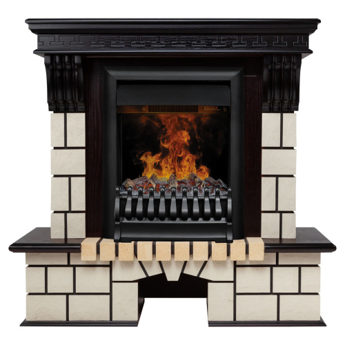 Электрокамин RealFlame Stone STD AO античный дуб с очагом Oregan