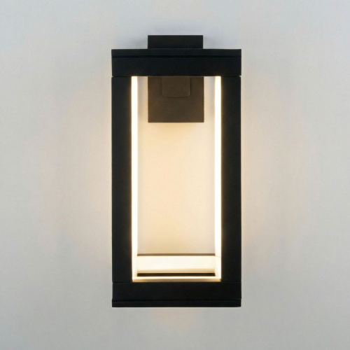 Уличный настенный светодиодный светильник Frame 3000K чёрный 1527 TECHNO LED черный фото 2