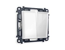 Комплект механизма 2-кл проходного выключателя AMBRELLA VOLT ALFA Белый глянец QUANT (AP1030, VM120)