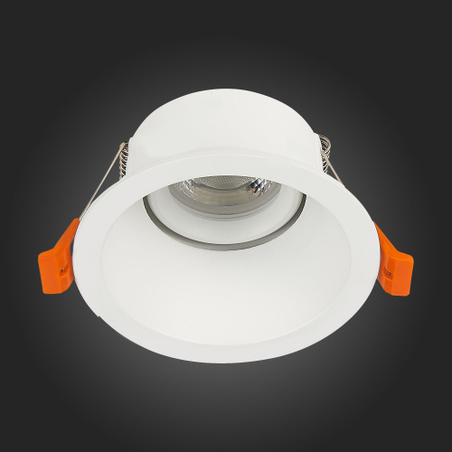 ST207.508.01 Св-к встр. Белый GU10 1*50W  D103xH52 220V Без ламп Встраиваемые светильники фото 6