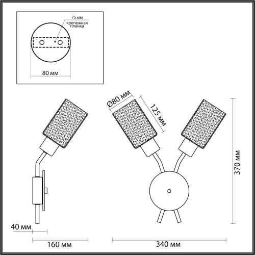 Бра Lumion County Fern 4492/2W фото 2